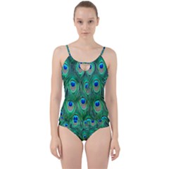 Feather, Bird, Pattern, Peacock, Texture Cut Out Top Tankini Set by nateshop