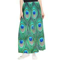 Feather, Bird, Pattern, Peacock, Texture Maxi Chiffon Skirt by nateshop