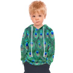 Feather, Bird, Pattern, Peacock, Texture Kids  Overhead Hoodie