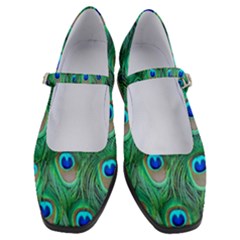 Feather, Bird, Pattern, Peacock, Texture Women s Mary Jane Shoes by nateshop