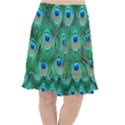 Feather, Bird, Pattern, Peacock, Texture Fishtail Chiffon Skirt View1