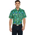 Feather, Bird, Pattern, Peacock, Texture Men s Short Sleeve Pocket Shirt  View1