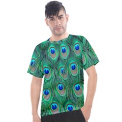 Feather, Bird, Pattern, Peacock, Texture Men s Sport Top by nateshop