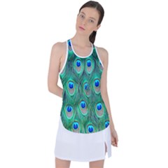 Feather, Bird, Pattern, Peacock, Texture Racer Back Mesh Tank Top by nateshop