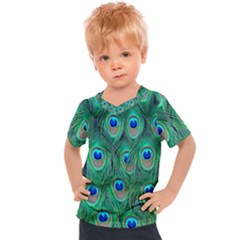 Feather, Bird, Pattern, Peacock, Texture Kids  Sports T-shirt