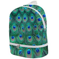 Feather, Bird, Pattern, Peacock, Texture Zip Bottom Backpack by nateshop