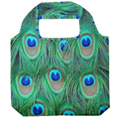 Feather, Bird, Pattern, Peacock, Texture Foldable Grocery Recycle Bag by nateshop