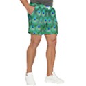 Feather, Bird, Pattern, Peacock, Texture Men s Runner Shorts View2