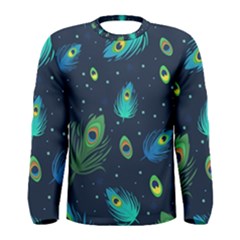 Feather, Bird, Pattern, Men s Long Sleeve T-shirt