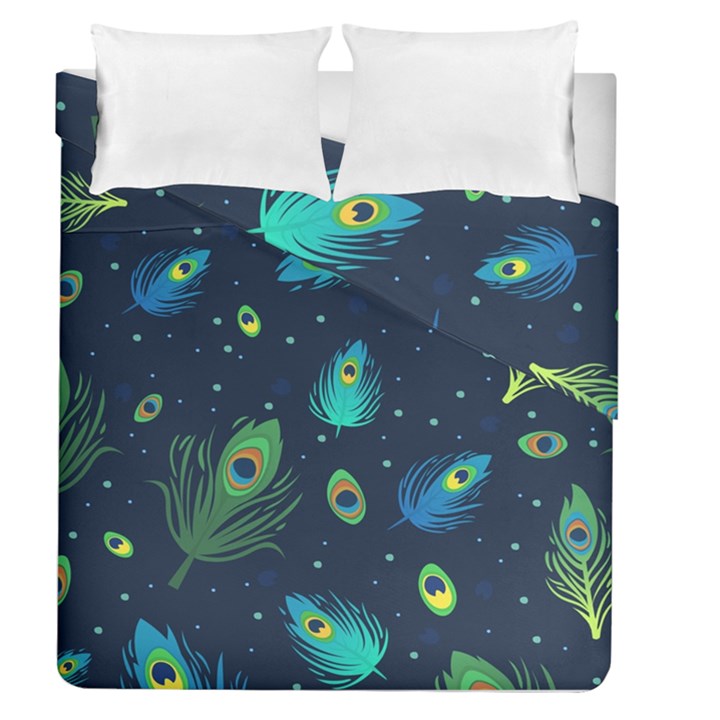 Feather, Bird, Pattern, Duvet Cover Double Side (Queen Size)