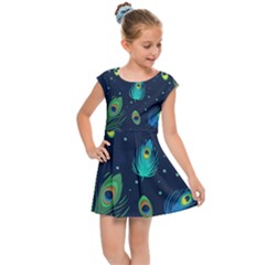 Feather, Bird, Pattern, Kids  Cap Sleeve Dress by nateshop