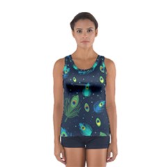 Feather, Bird, Pattern, Sport Tank Top  by nateshop