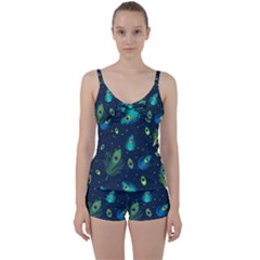 Feather, Bird, Pattern, Tie Front Two Piece Tankini by nateshop