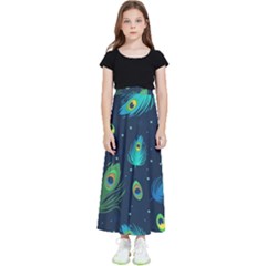 Feather, Bird, Pattern, Kids  Flared Maxi Skirt by nateshop