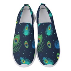 Feather, Bird, Pattern, Women s Slip On Sneakers by nateshop