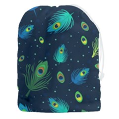 Feather, Bird, Pattern, Drawstring Pouch (3xl) by nateshop