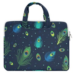 Feather, Bird, Pattern, Macbook Pro 16  Double Pocket Laptop Bag  by nateshop