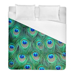 Peacock Feathers, Bonito, Bird, Blue, Colorful, Feathers Duvet Cover (full/ Double Size)