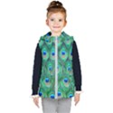 Peacock Feathers, Bonito, Bird, Blue, Colorful, Feathers Kids  Hooded Puffer Vest View1