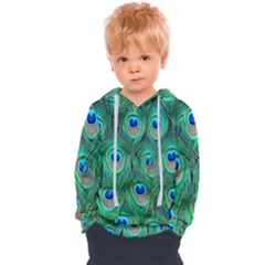 Peacock Feathers, Bonito, Bird, Blue, Colorful, Feathers Kids  Overhead Hoodie