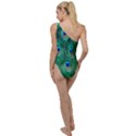 Peacock Feathers, Bonito, Bird, Blue, Colorful, Feathers To One Side Swimsuit View2