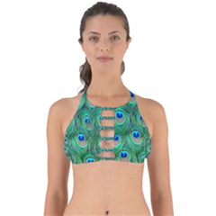 Peacock Feathers, Bonito, Bird, Blue, Colorful, Feathers Perfectly Cut Out Bikini Top by nateshop