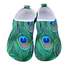 Peacock Feathers, Bonito, Bird, Blue, Colorful, Feathers Women s Sock-style Water Shoes by nateshop