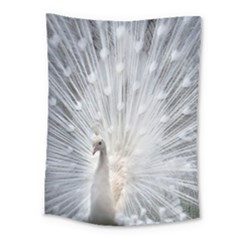 White Feathers, Animal, Bird, Feather, Peacock Medium Tapestry by nateshop