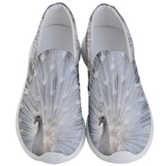 White Feathers, Animal, Bird, Feather, Peacock Men s Lightweight Slip Ons by nateshop