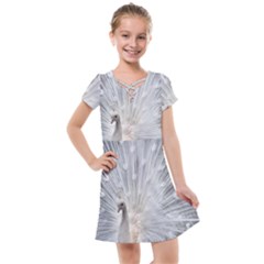 White Feathers, Animal, Bird, Feather, Peacock Kids  Cross Web Dress by nateshop