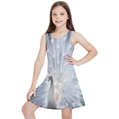 White Feathers, Animal, Bird, Feather, Peacock Kids  Lightweight Sleeveless Dress by nateshop