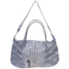 White Feathers, Animal, Bird, Feather, Peacock Removable Strap Handbag by nateshop