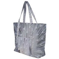 White Feathers, Animal, Bird, Feather, Peacock Zip Up Canvas Bag