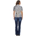 White Feathers, Animal, Bird, Feather, Peacock Women s Short Sleeve Double Pocket Shirt View4