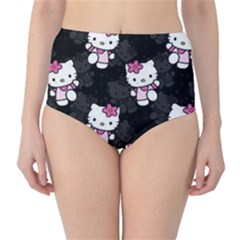 Hello Kitty, Pattern, Supreme Classic High-waist Bikini Bottoms by nateshop