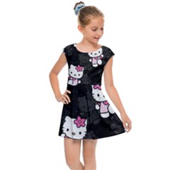 Hello Kitty, Pattern, Supreme Kids  Cap Sleeve Dress by nateshop