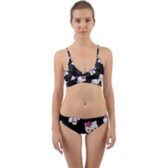 Hello Kitty, Pattern, Supreme Wrap Around Bikini Set by nateshop