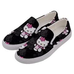 Hello Kitty, Pattern, Supreme Men s Canvas Slip Ons by nateshop