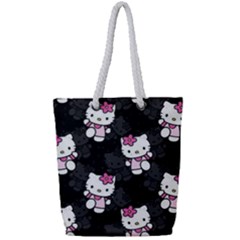 Hello Kitty, Pattern, Supreme Full Print Rope Handle Tote (small) by nateshop