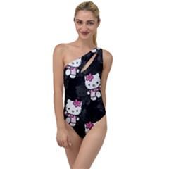 Hello Kitty, Pattern, Supreme To One Side Swimsuit by nateshop