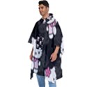 Hello Kitty, Pattern, Supreme Men s Hooded Rain Ponchos View2