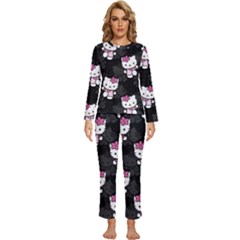 Hello Kitty, Pattern, Supreme Womens  Long Sleeve Lightweight Pajamas Set by nateshop