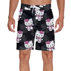 Hello Kitty, Pattern, Supreme Men s Beach Shorts by nateshop