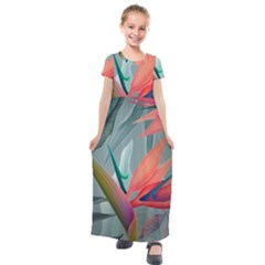 Beauty, Flowers, Green, Huawei Mate Kids  Short Sleeve Maxi Dress by nateshop