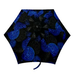 Berry, One,berry Blue Black Mini Folding Umbrellas by nateshop