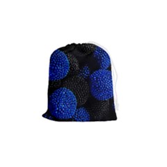 Berry, One,berry Blue Black Drawstring Pouch (small) by nateshop