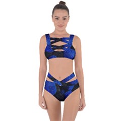 Berry, One,berry Blue Black Bandaged Up Bikini Set  by nateshop