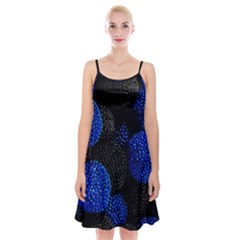 Berry, One,berry Blue Black Spaghetti Strap Velvet Dress by nateshop