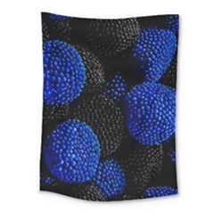 Berry, One,berry Blue Black Medium Tapestry by nateshop