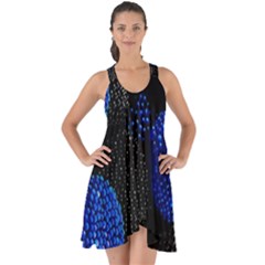 Berry, One,berry Blue Black Show Some Back Chiffon Dress by nateshop